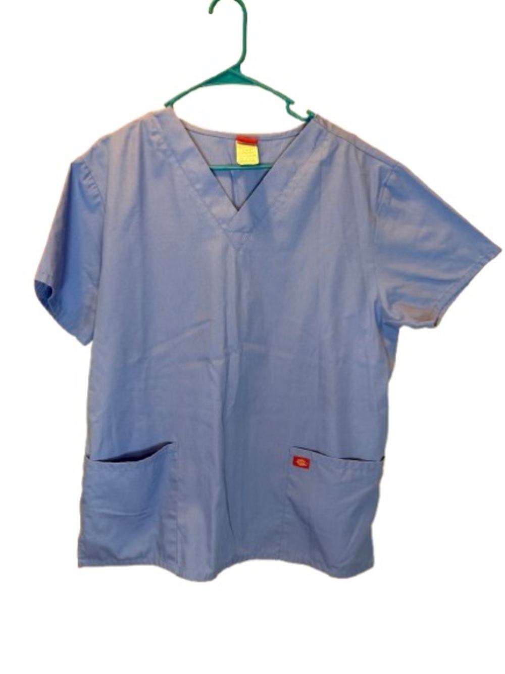 Dickies Light Blue V-Neck Scrub Top - Used - Large